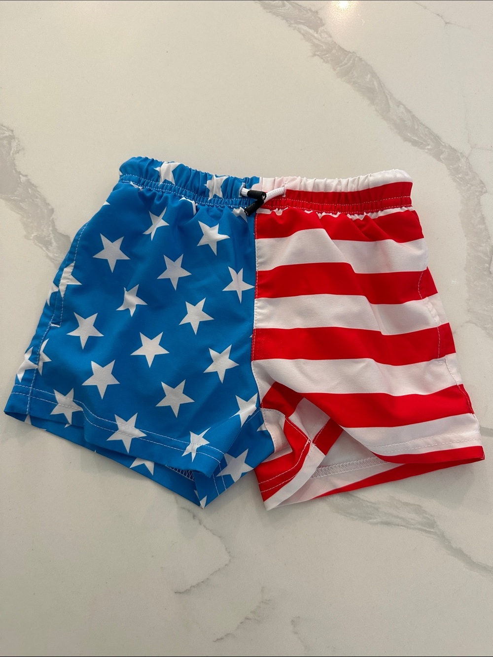 Maamgic-Kids American Flag Swim Shorts - Blue & Red